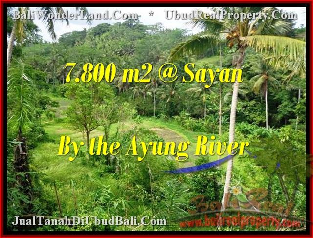 JUAL TANAH MURAH di UBUD 7,800 m2 View tebing,sawah,sungai ayung