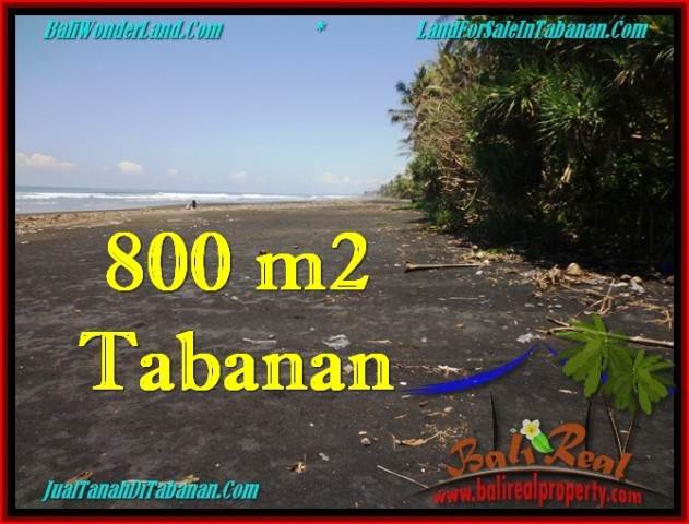 TANAH MURAH JUAL di TABANAN BALI 800 m2 Tepi Pantai ( Beachfront ) View Sawah