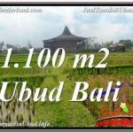 JUAL MURAH TANAH di UBUD 1,100 m2 VIEW SAWAH, LINGKUNGAN VILLA