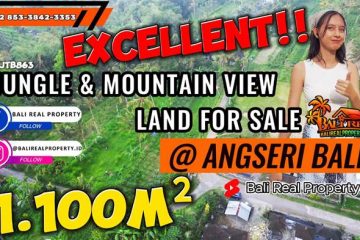 JUAL TANAH DI TABANAN 1,100 m2 View Hutan dan Gunung