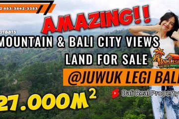 TANAH di TABANAN JUAL MURAH 27,000 m2 View Gunung, Lembah dan Hutan